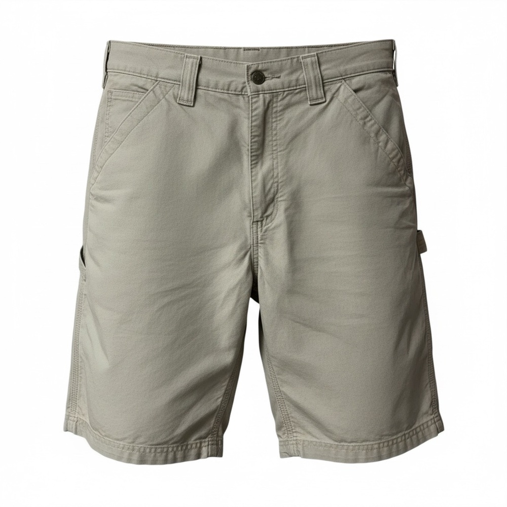 Carhartt Men’s B147 Loose Fit Cotton Canvas Carpenter Work Cargo Shorts Khaki 31